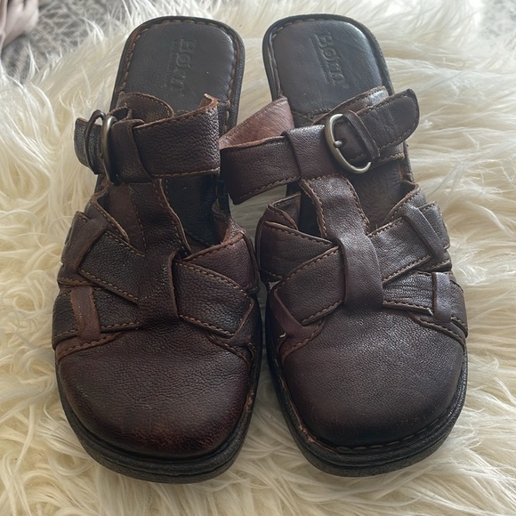 Born brown wedge clogs - Picture 2 of 10